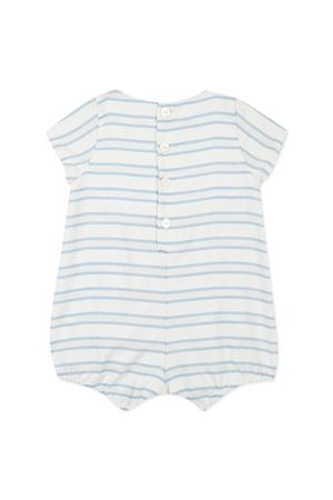 White and light blue striped cotton short suit  TARTINE ET CHOCOLAT KIDS | TY3309001